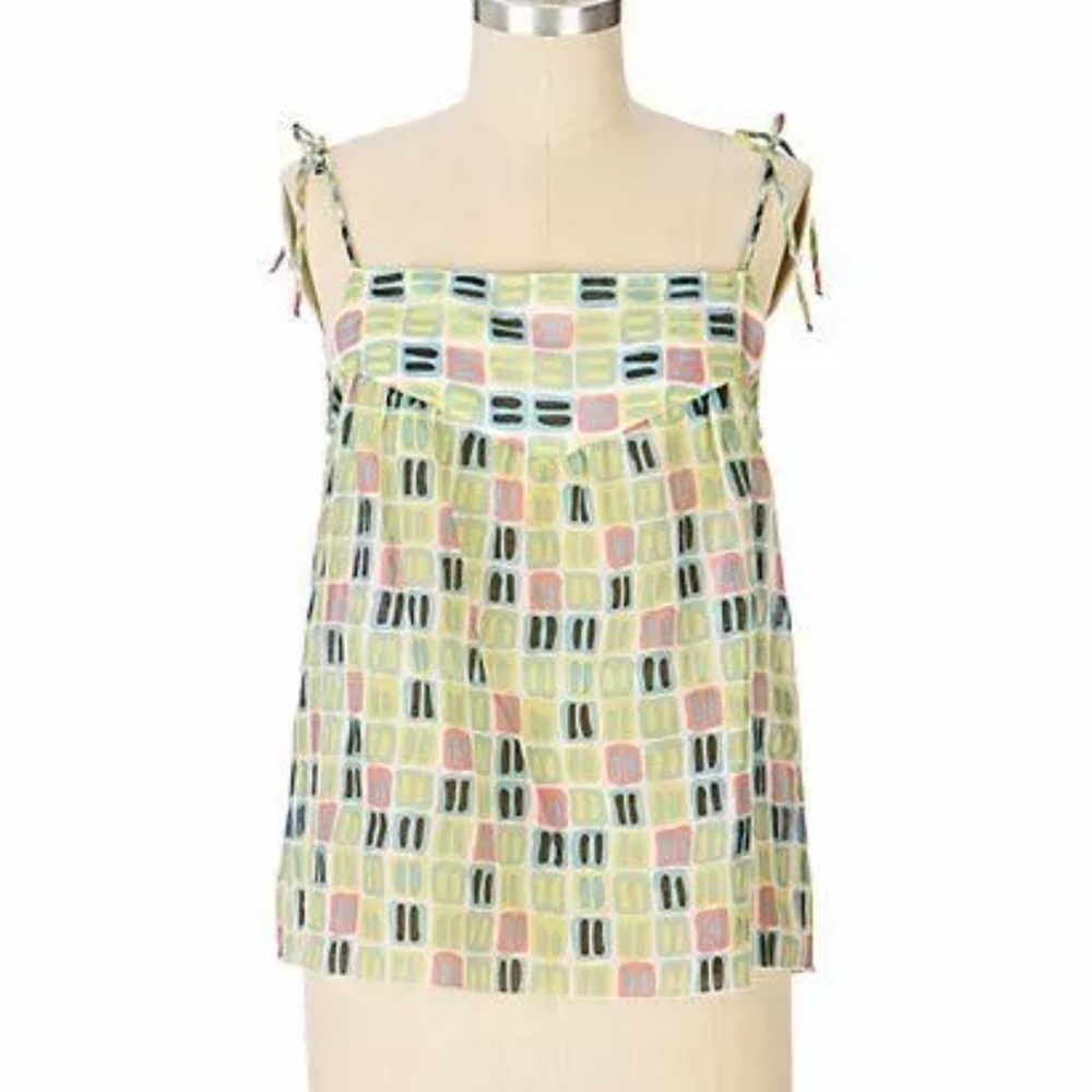 Anna Sui Anthropologie Mile Marker Cami Tank Top